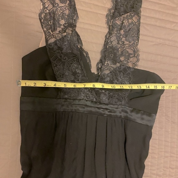 BCBG MaxAzria Silk Lace Maxi Dress Sz 10 - Picture 7 of 15